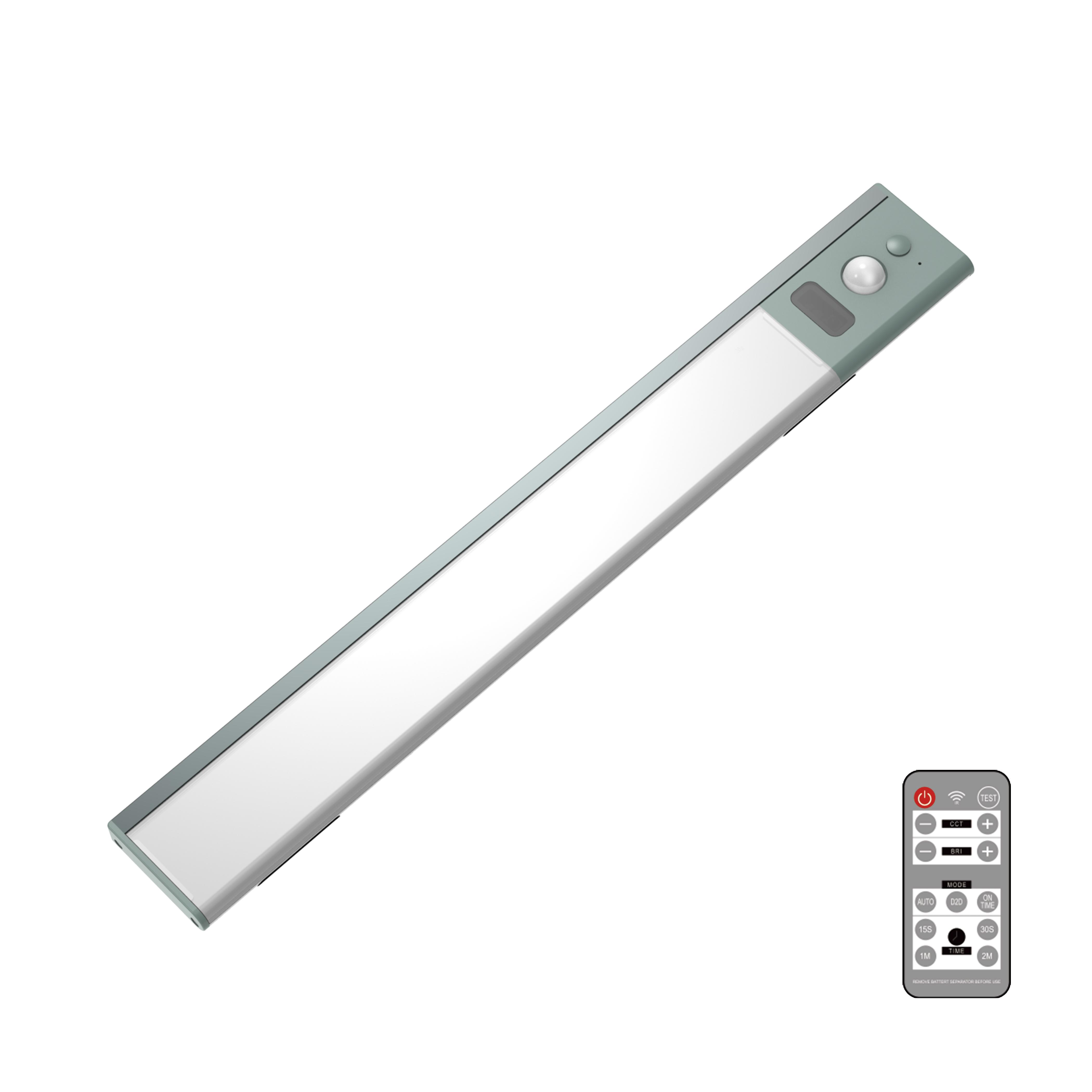 UB02 Series Wireless Side-Emitting Under Cabinet Bar Light_silver