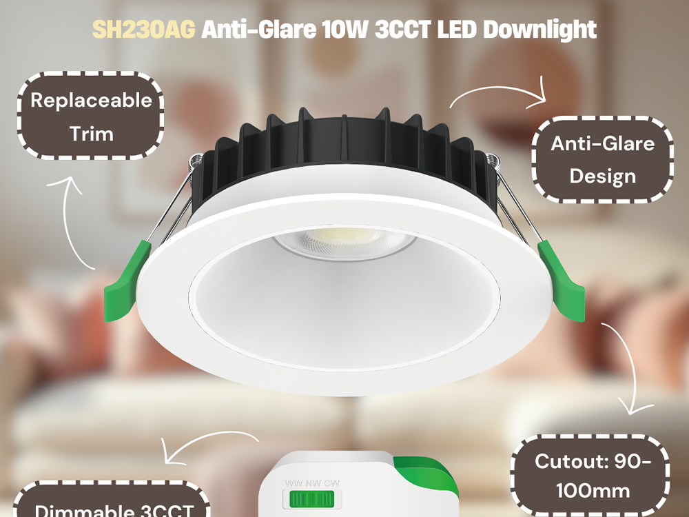 Upgrade your lighting with our Anti-Glare 10W LED Downlight! 