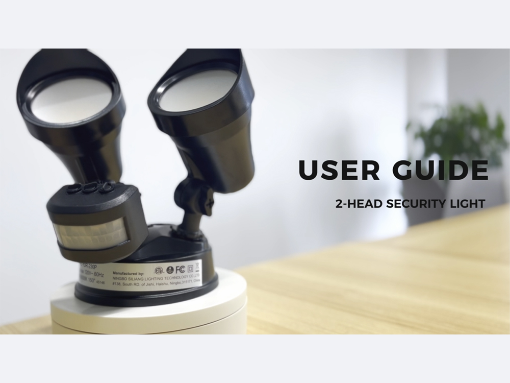 User Guide for our 2-HEAD Security Light