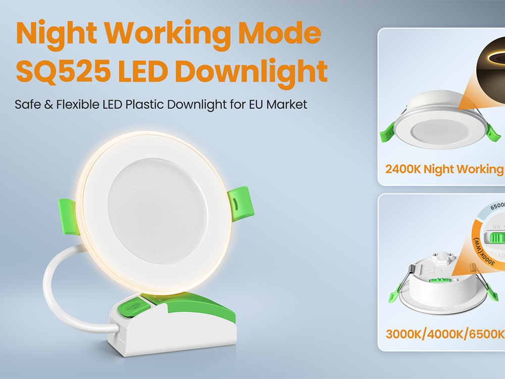 New Product 3WT+3CCT Downlight with Night Light
